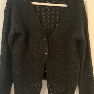 Pointelle cardigan
